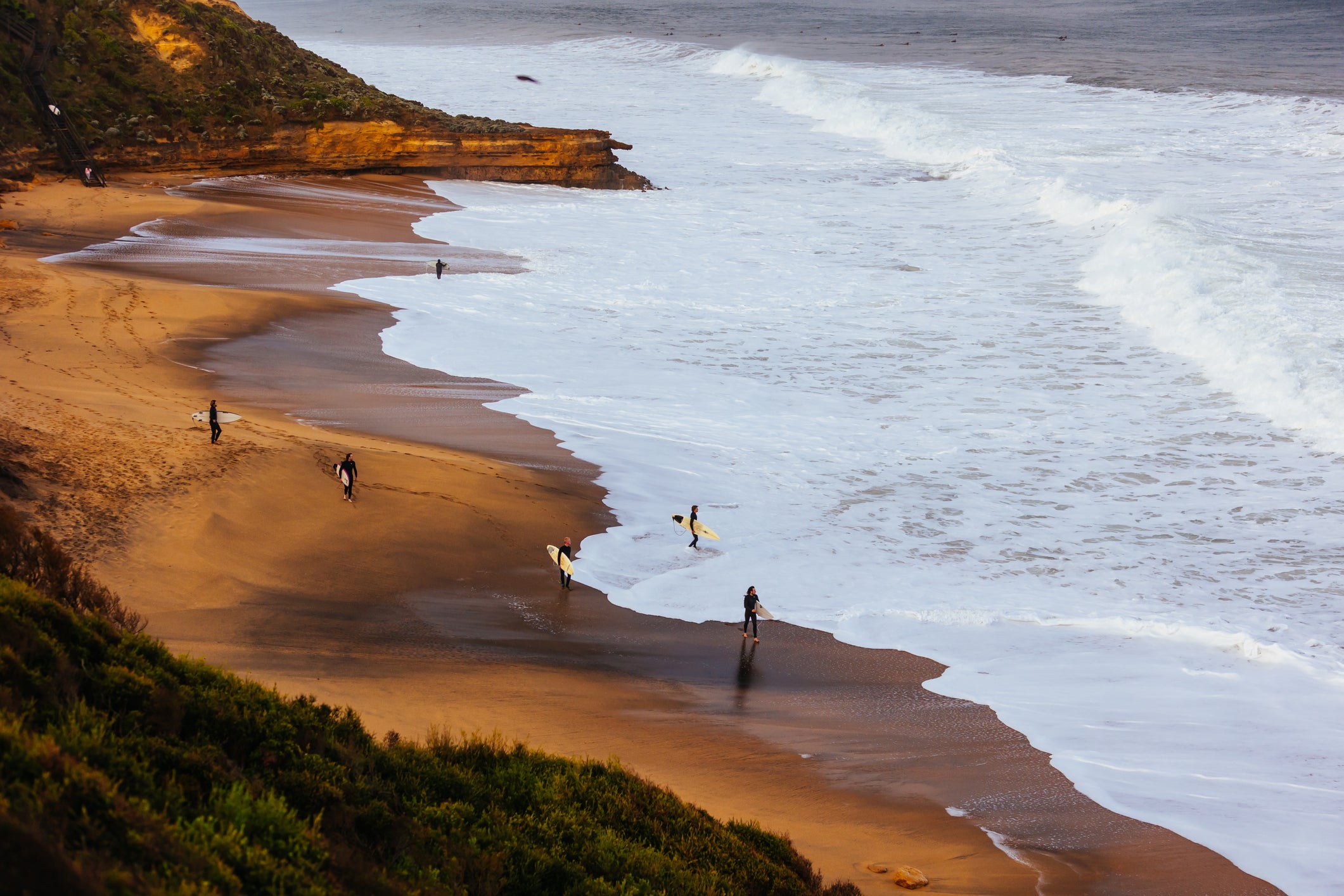 On the Great Ocean Road, Bells Beach is a surfer's paradise
