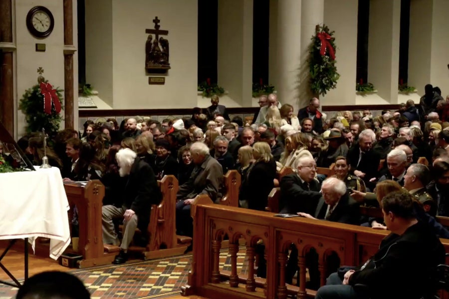 Attendees at Shane MacGowan’s funeral