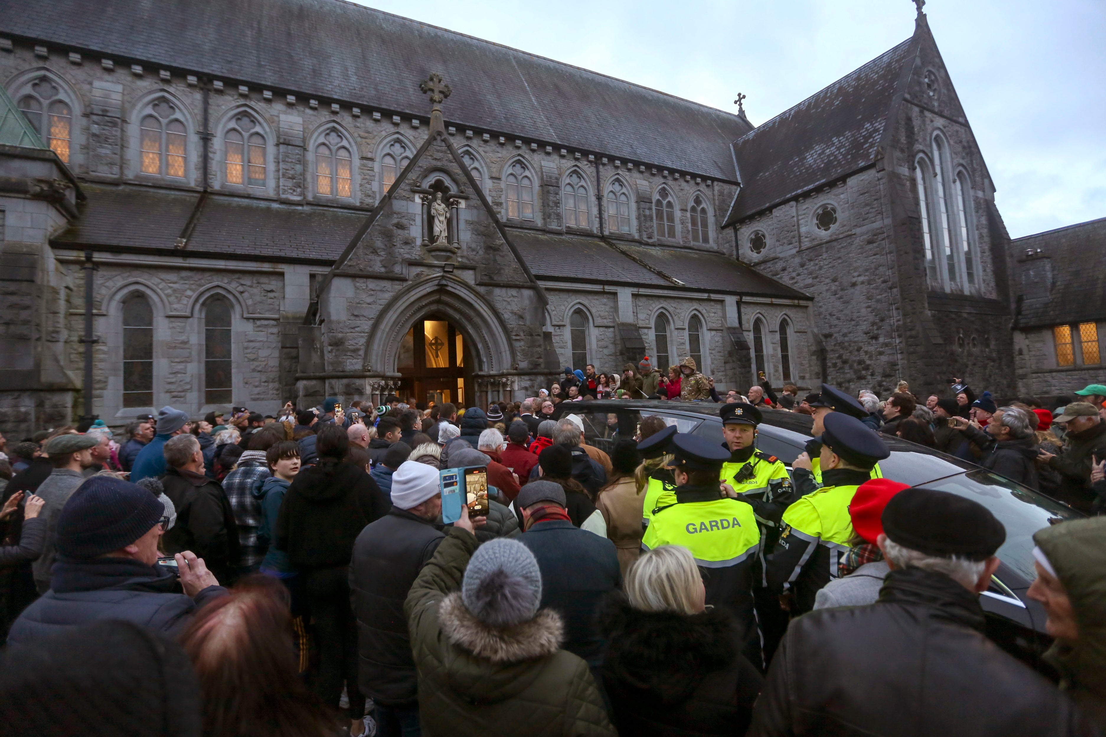 Huge crowds gathered at the church in Nenagh