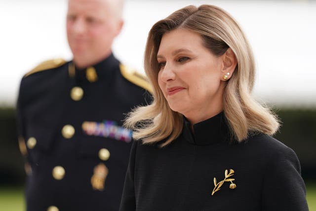 Olena Zelenska at Buckingham Palace (Jacob King/PA)