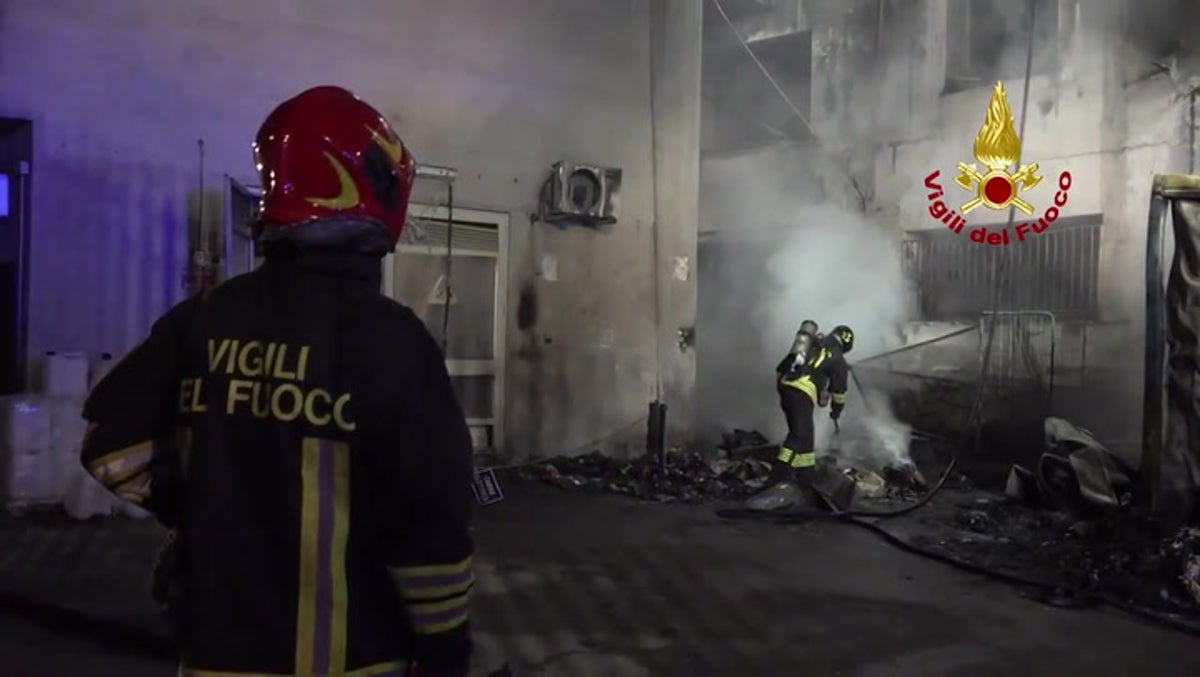 Rome: Firefighters comb through debris after blaze sweeps through hospital overnight
