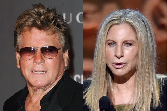 <p>Ryan O’Neal and Barbra Streisand</p>