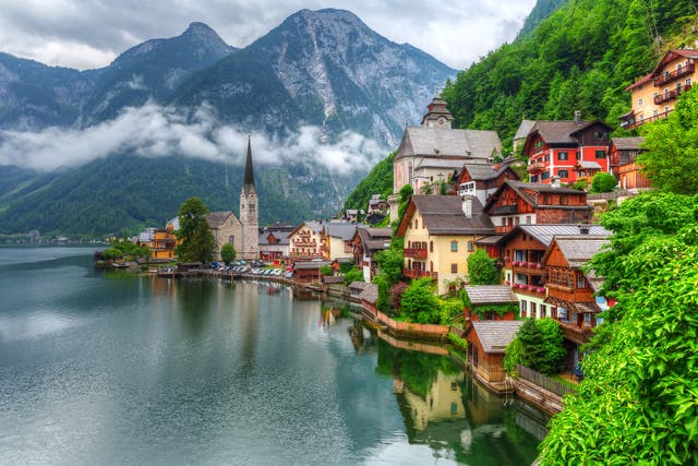 <p>Hallstatt village in the Alps in Austria, which scored an overall 7.9 out of 10 in Eurostat’s annual publication of its ‘quality of life indicators’ </p>