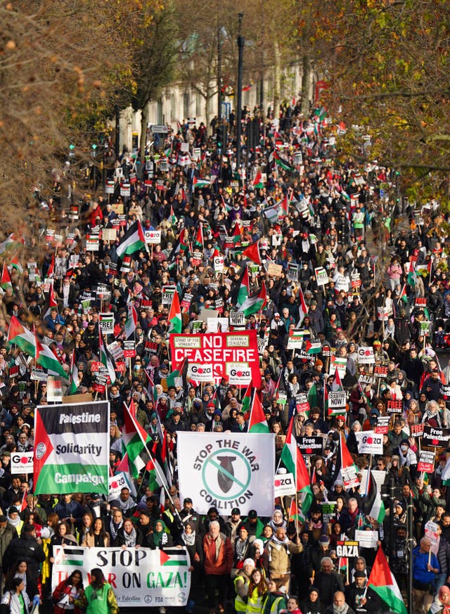 Thousands march in London to demand Gaza ceasefire after UK abstains on ...