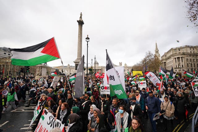 Thousands march in London to demand Gaza ceasefire after UK abstains on ...