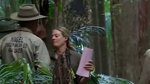 <p>Mystery woman enters I’m A Celeb camp during live final.</p>