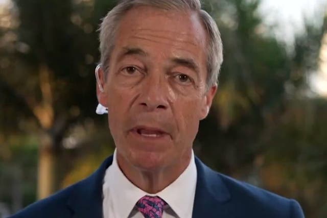 <p>Nigel Farage has warned ITV’s Kevin Lygo not to start ‘a war’  </p>