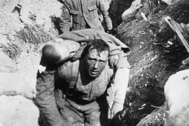 <p>A still from the 1916 British documentary film ‘The Battle of the Somme’ </p>