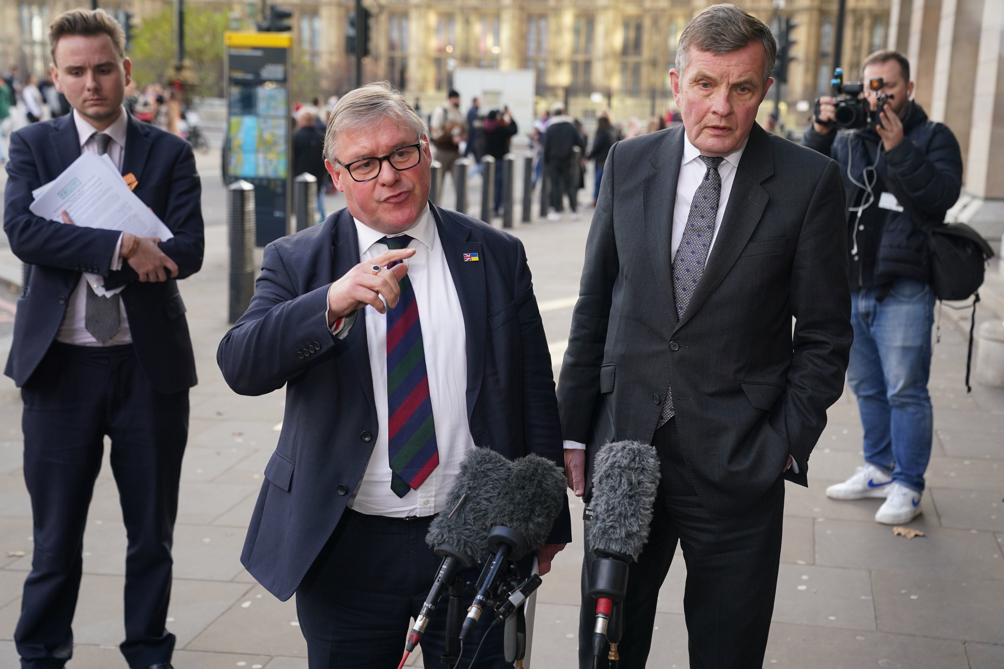 Former minister and member of the ERG David Jones (right, with Mark Francois) is highly critical of the planned treaty