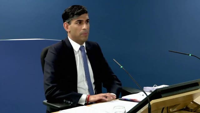 <p>Sunak denies calling poor parents ‘freeloaders’ during Covid inquiry.</p>