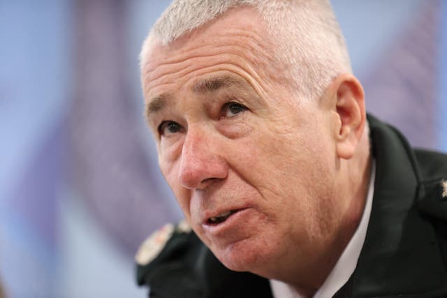 PSNI Chief Constable Jon Boutcher during a press conference in Belfast (Liam McBurney/PA)