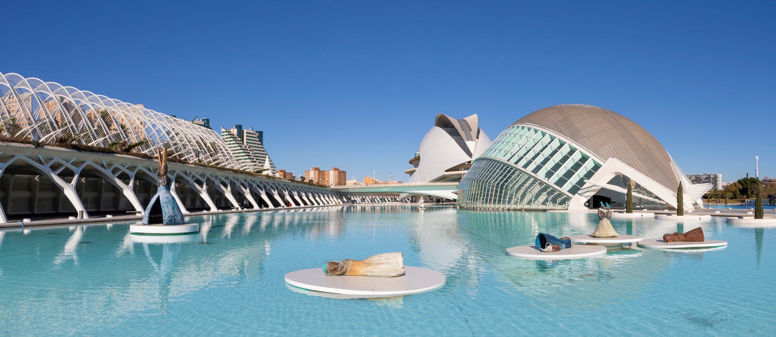 The City of Arts and Sciences transports visitors to a futuristic setting