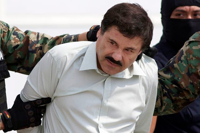 <p>FILE - This Feb. 22, 2014 file photo shows Joaquin "El Chapo" Guzman, the head of Mexico's Sinaloa Cartel, being escorted to a helicopter in Mexico City following his capture in the beach resort town of Mazatlan. Guzman's mother Consuelo Loera died on Sunday, Dec. 10, 2023, according to local media and confirmed by Mexican President Andrés Manuel López Obrador. (AP Photo/Eduardo Verdugo, File)</p>