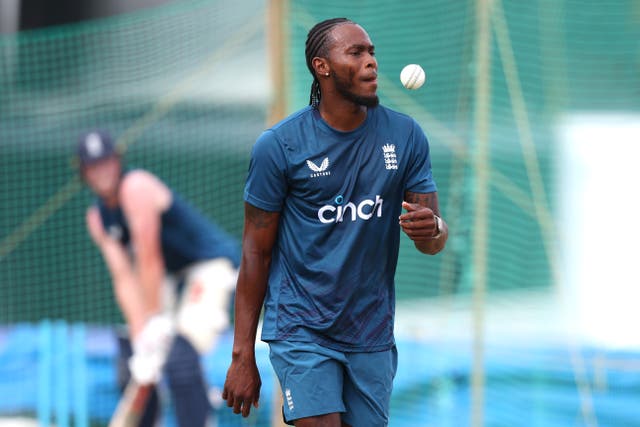 <p>Jofra Archer took part in one of England’s training sessions in Barbados</p>