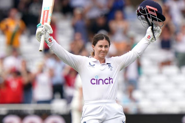 Tammy Beaumont thinks players feel the pressure of Test matches more than white-ball games (Tim Goode/PA)