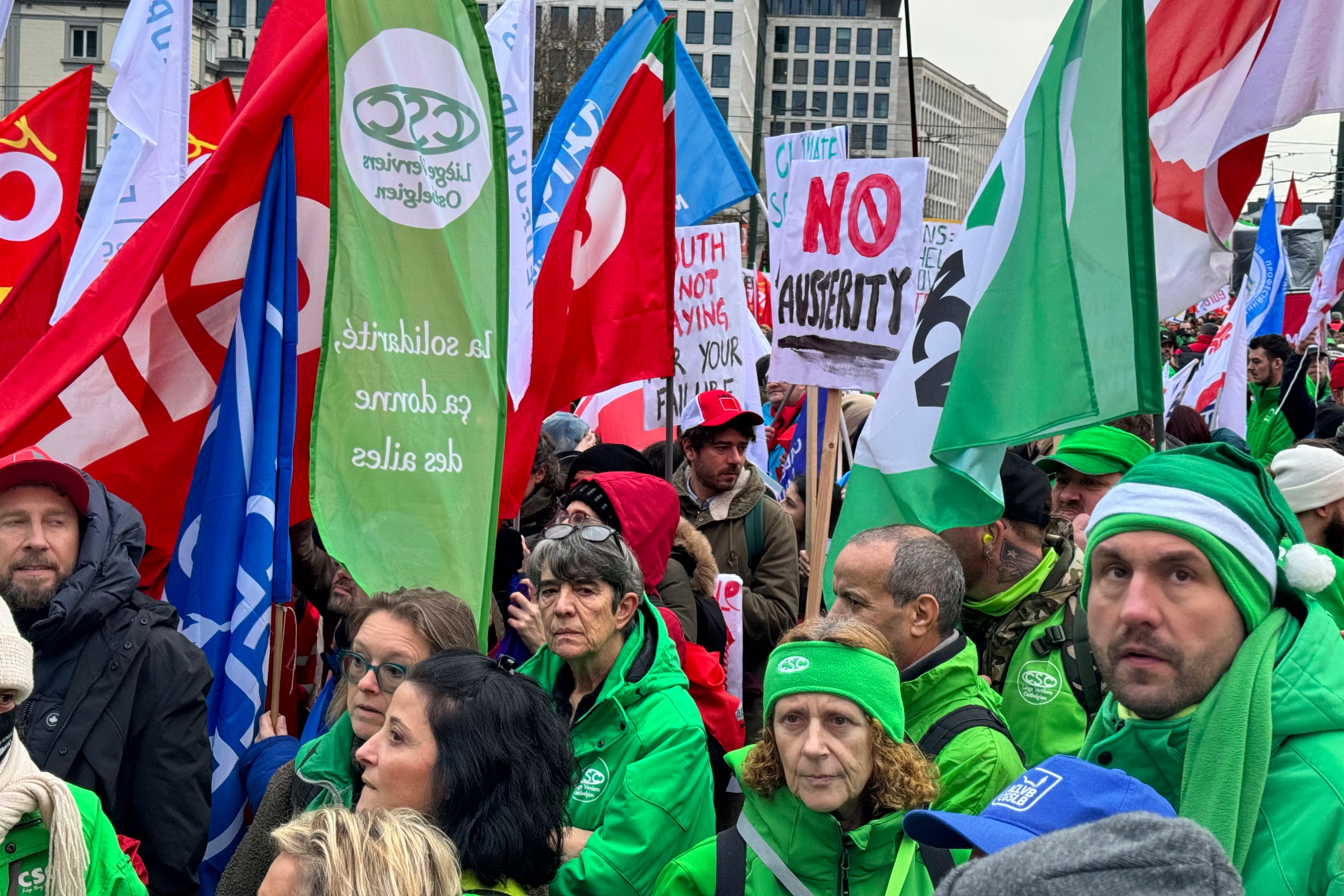 Belgium EU Austerity Protests