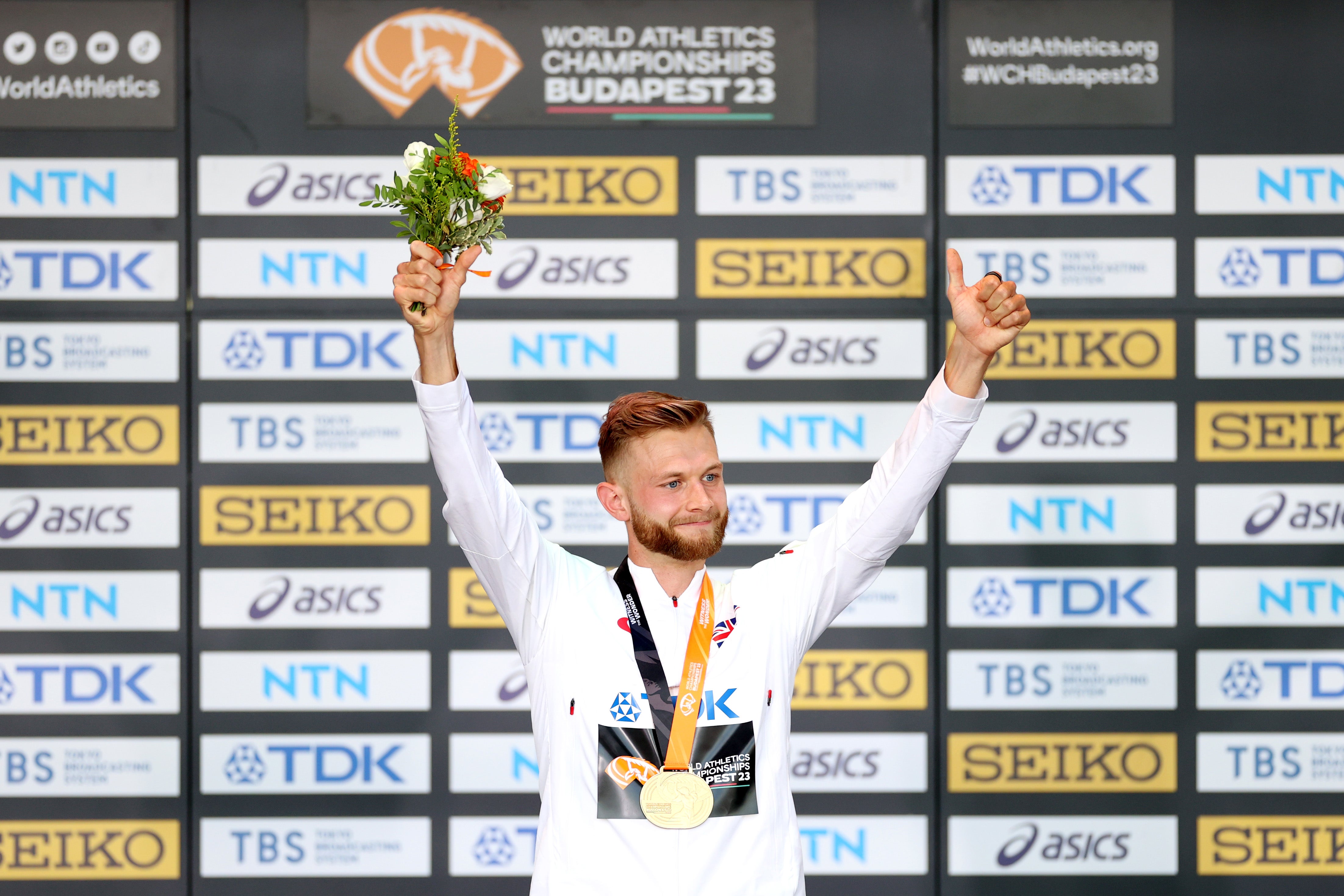 Kerr celebrates becoming a world champion in Budapest