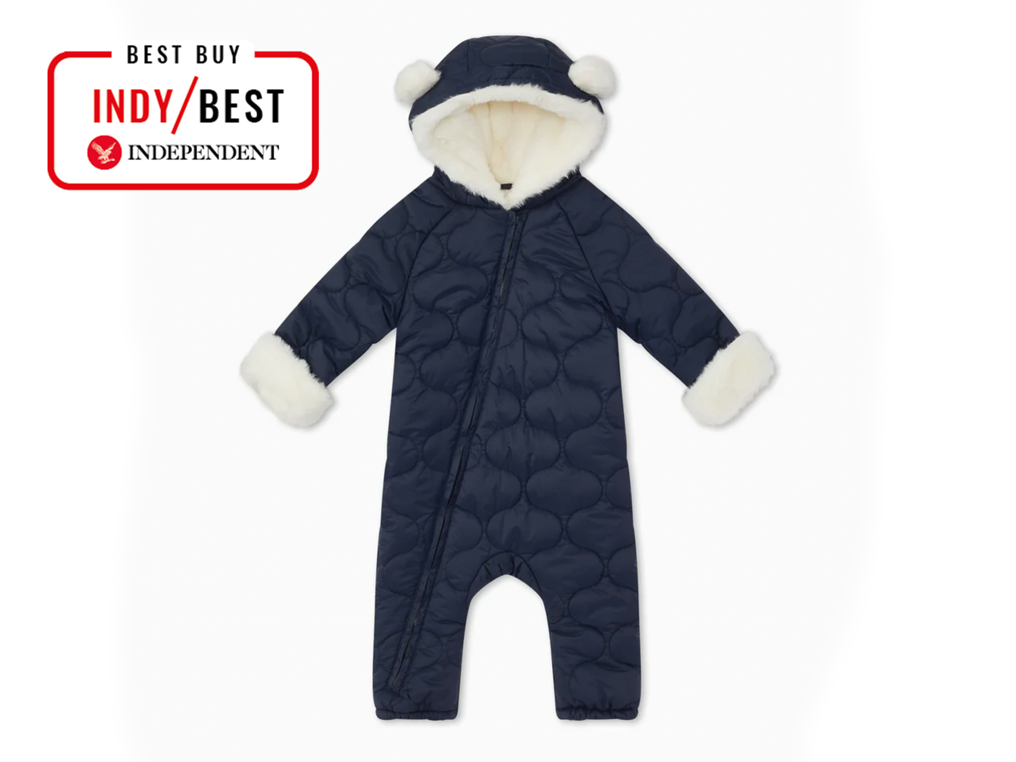 best baby snowsuits indybest  Mori recycled waterproof quilted snowsuit