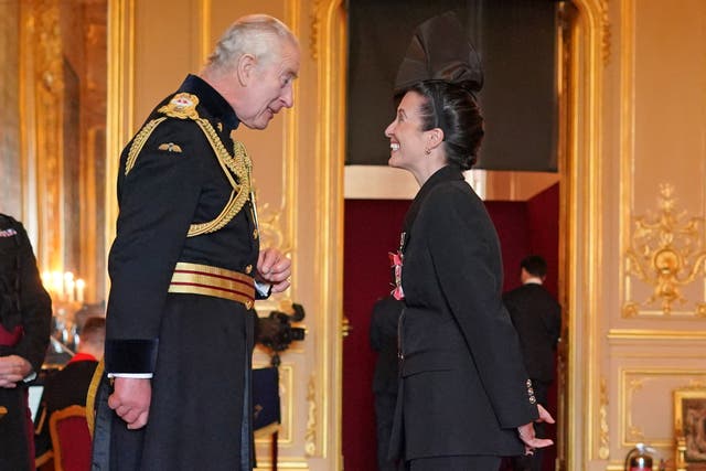 Vicky McClure spoke with the King about her acting career (Jonathan Brady/PA)