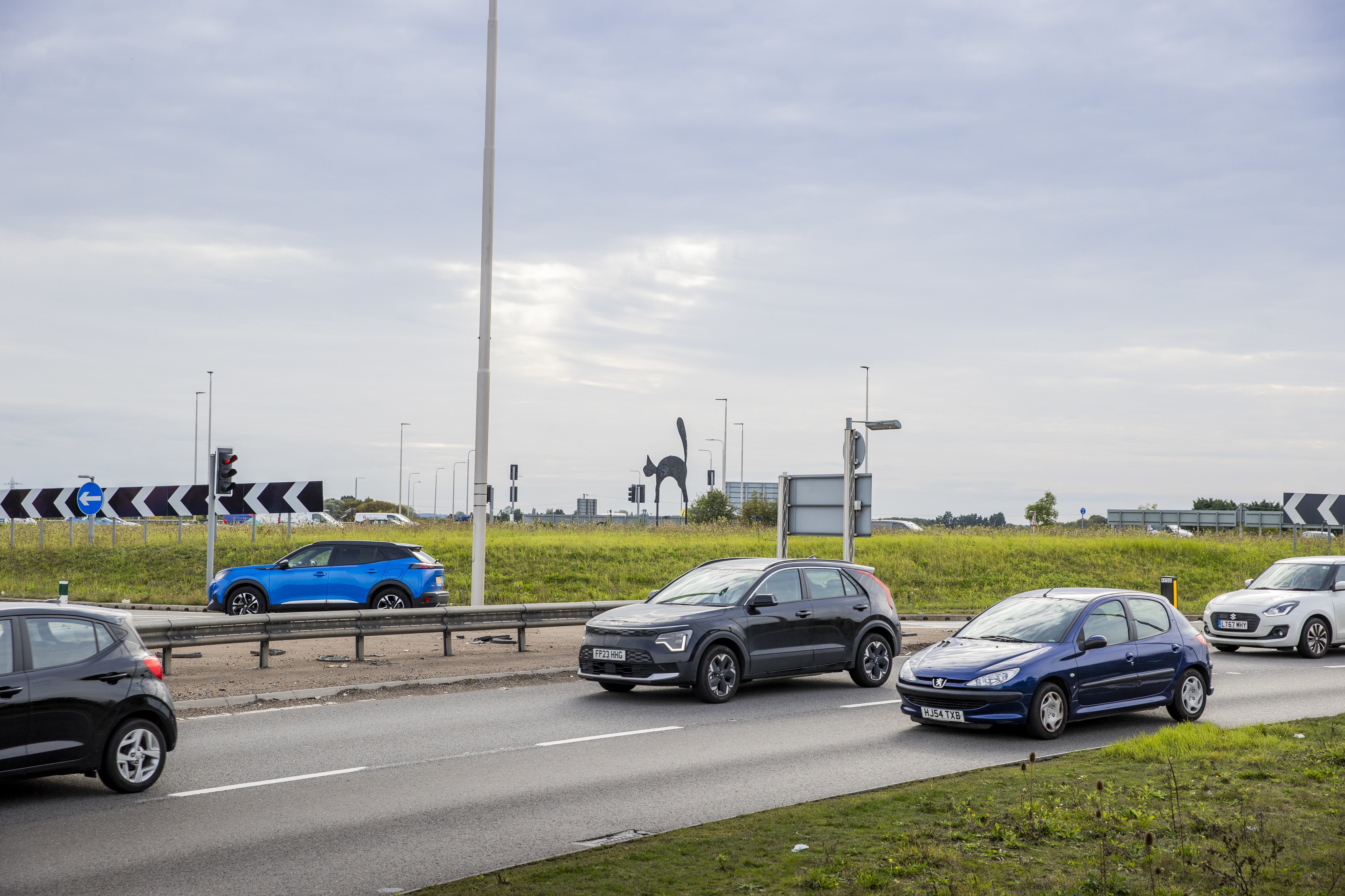 The Black Cat roundabout in Bedfordshire (Department for Transport/PA)