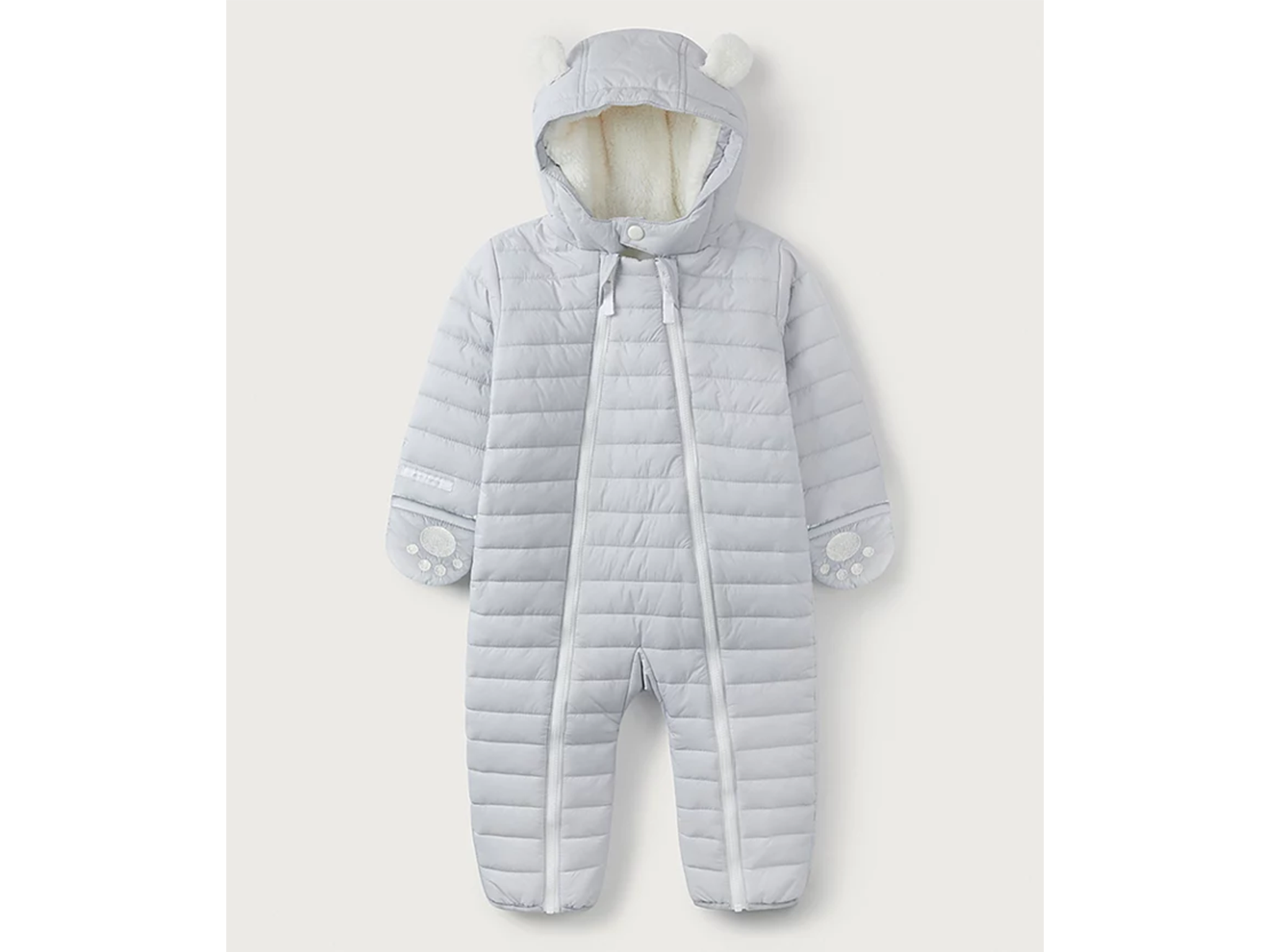 best baby snowsuit indybest The White Company quilted pramsuit
