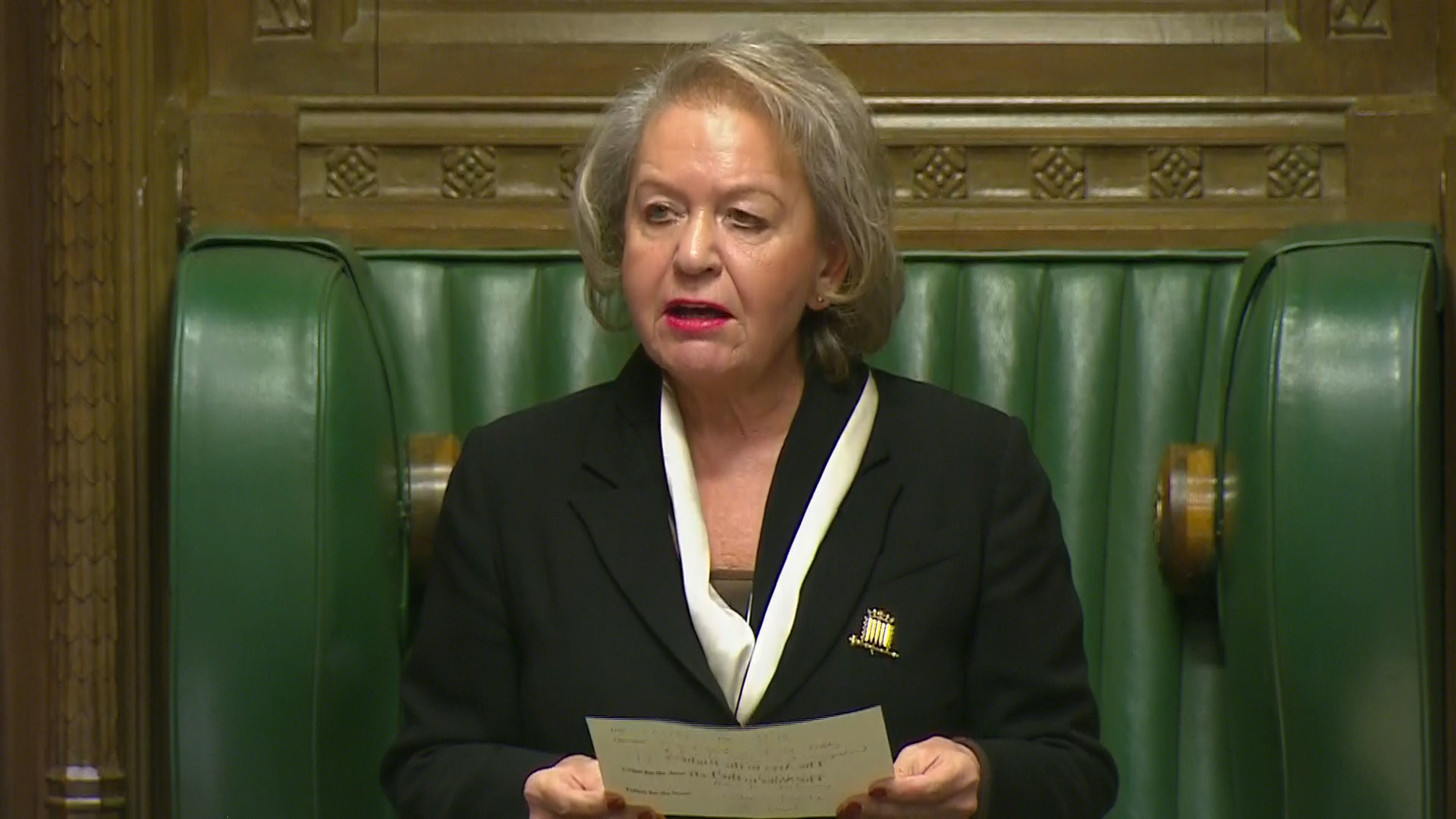 Deputy Speaker Dame Rosie Winterton reads out the Rwanda bill vote result