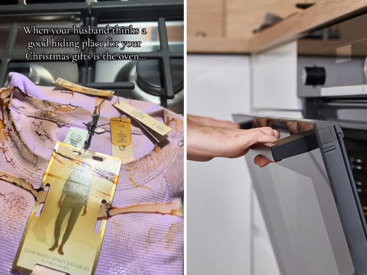 Woman accidentally burns Christmas gift after her husband hides it in oven