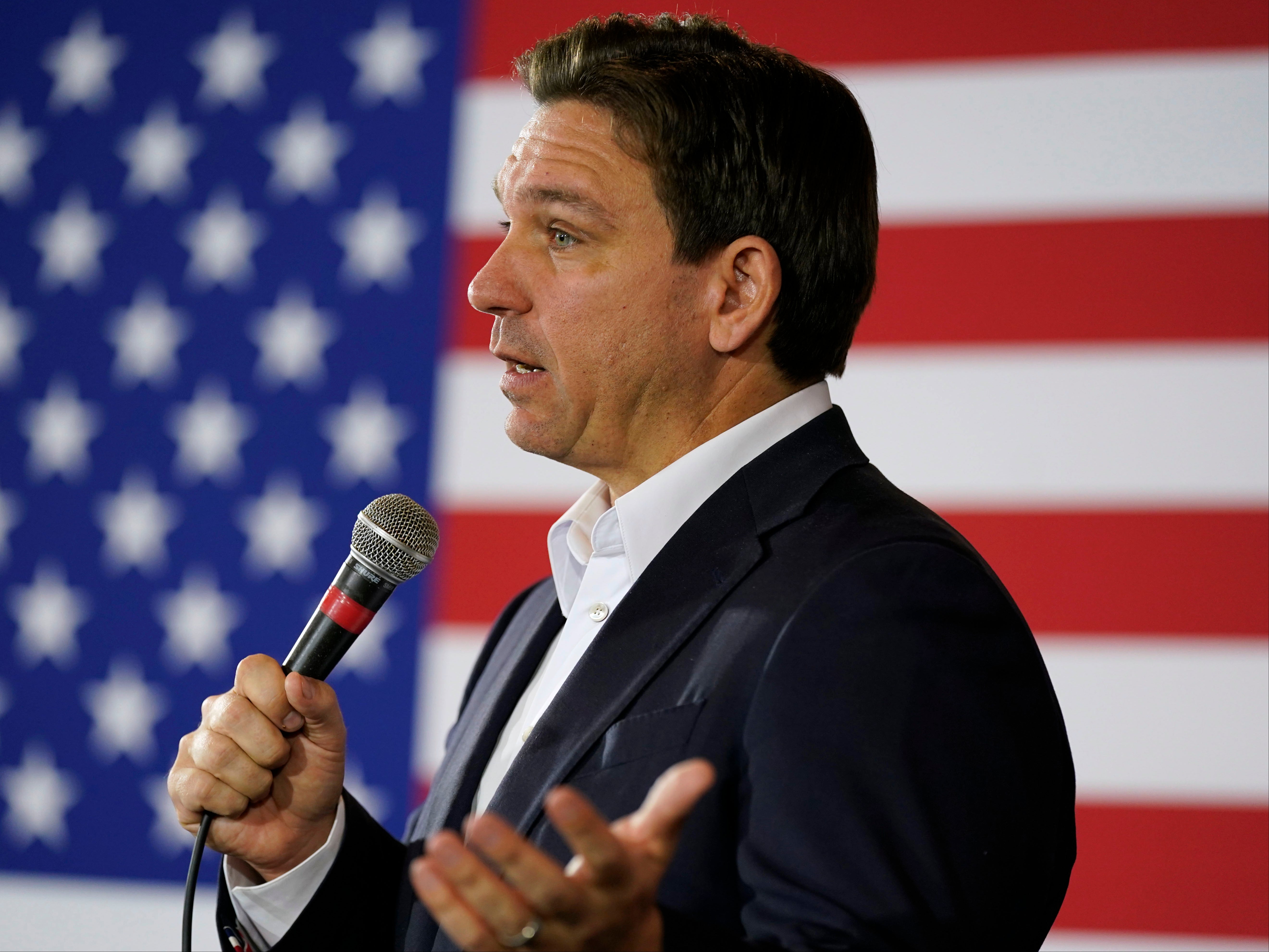 Ron DeSantis during a meet and greet event in Iowa on 7 Dec 2023