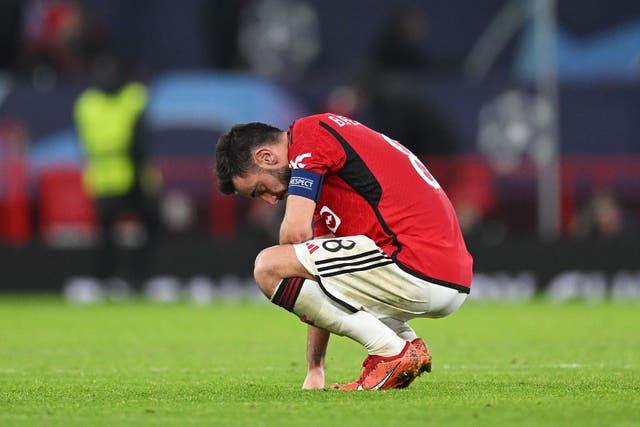 <p>United were beaten 1-0 by Bayern Munich as they finished bottom of their Champions League group and crashed out of Europe </p>
