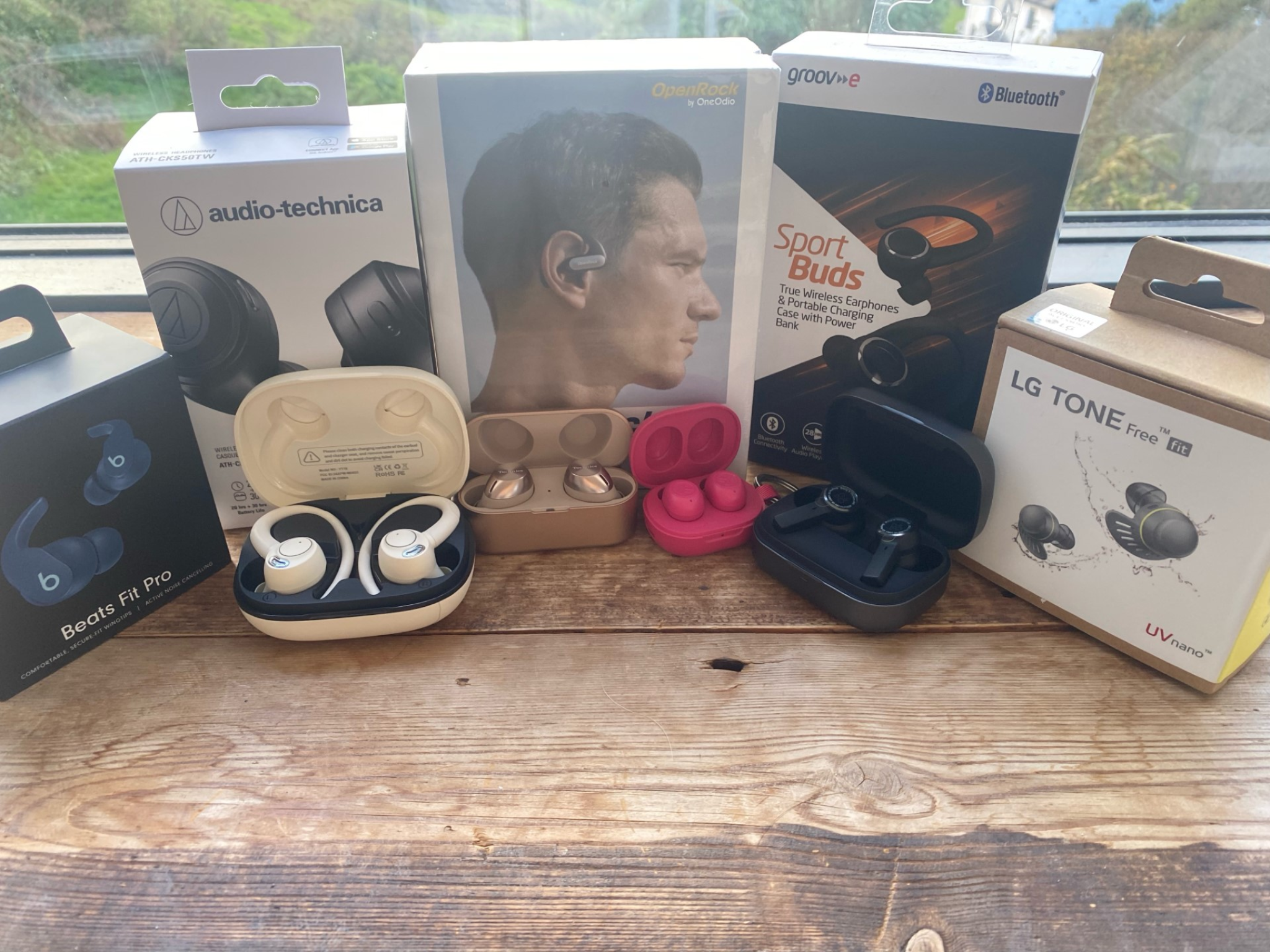 A selection of the running headphones we tested