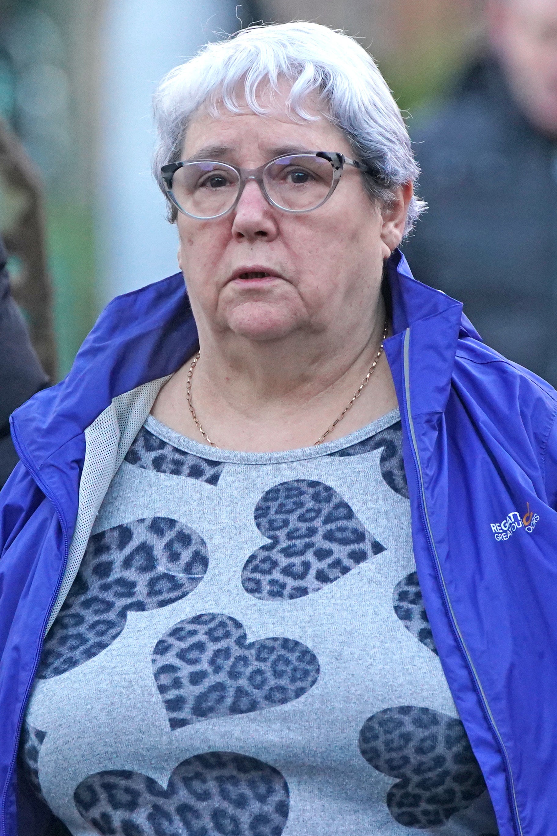 Mother of the victim, Margaret McKeich arrives at the High Court in Glasgow