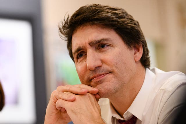 <p>File Prime Minister Justin Trudeau meets with local women leaders to discuss affordability and child care, at the Royal Rose Art Gallery & Gifts, in Aurora on 1 Dec</p>