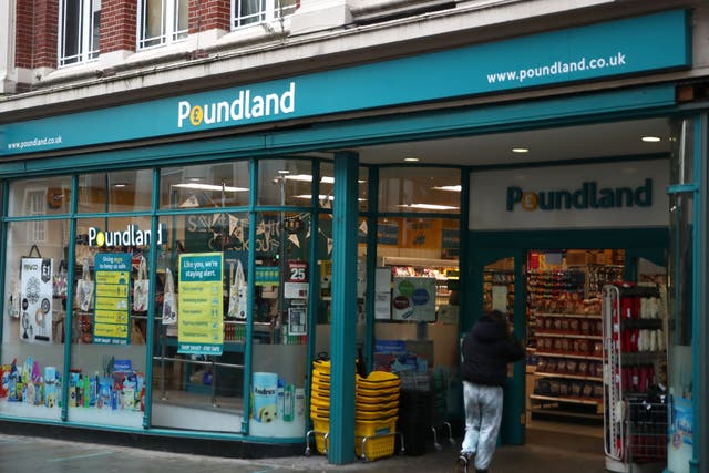 Poundland agreed to buy up to 71 Wilko shops in September (Tim Goode/PA)