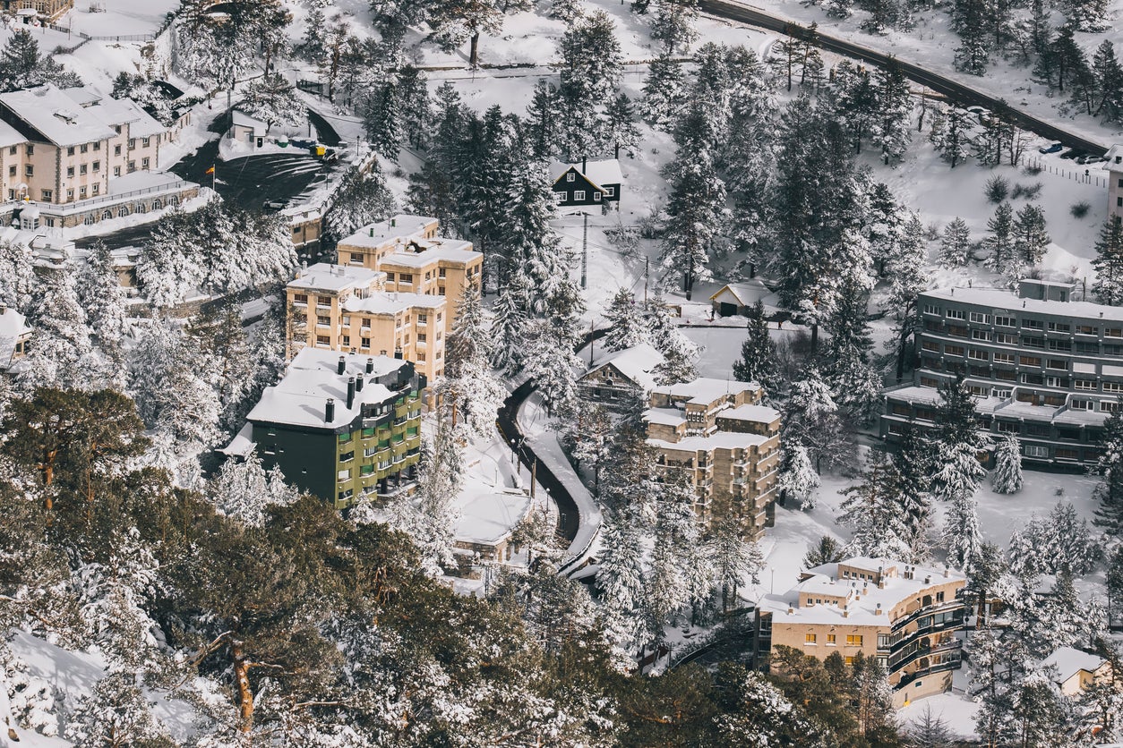 Navacerrada resort is typically laden with snow at this time of the year