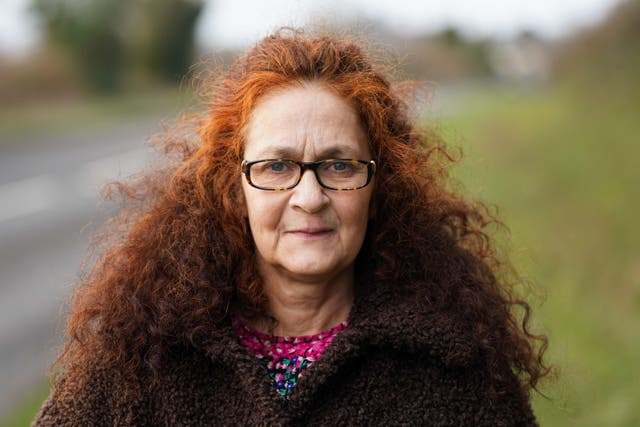 Elizabeth Donowho close to the site of her car crash in Shucknall Hill (Jacob King/PA)