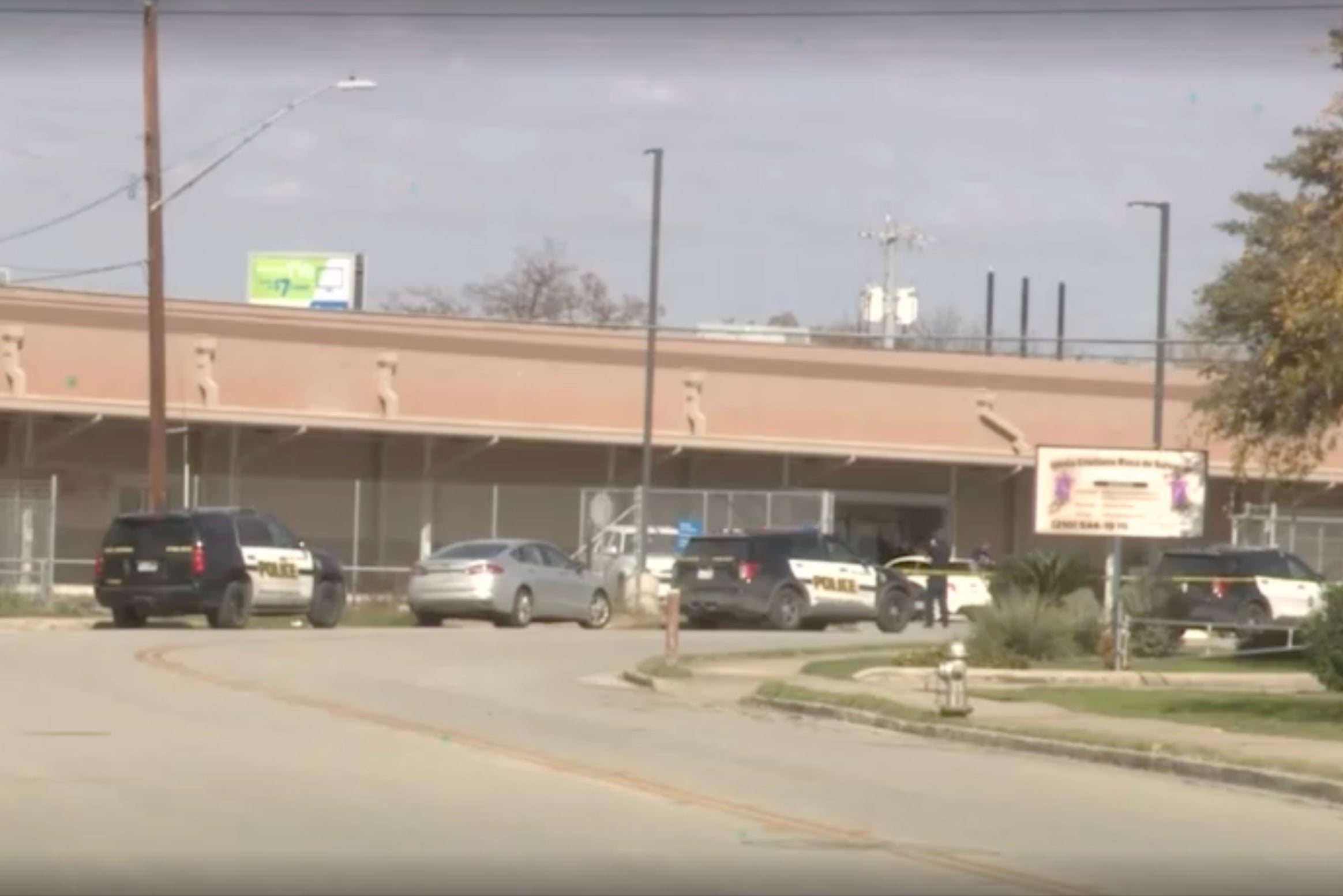 The scene outside a Texas post office where a deadly ‘love triangle’ shooting took place