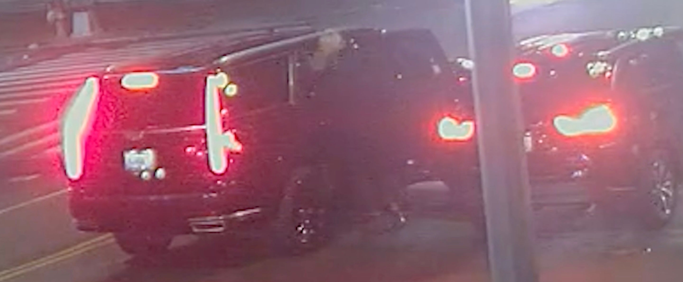 Grace Jabbari and Jonathan Majors seen in surveillance footage from March 25, when the alleged incident at the centre of the actor’s assault trial occurred
