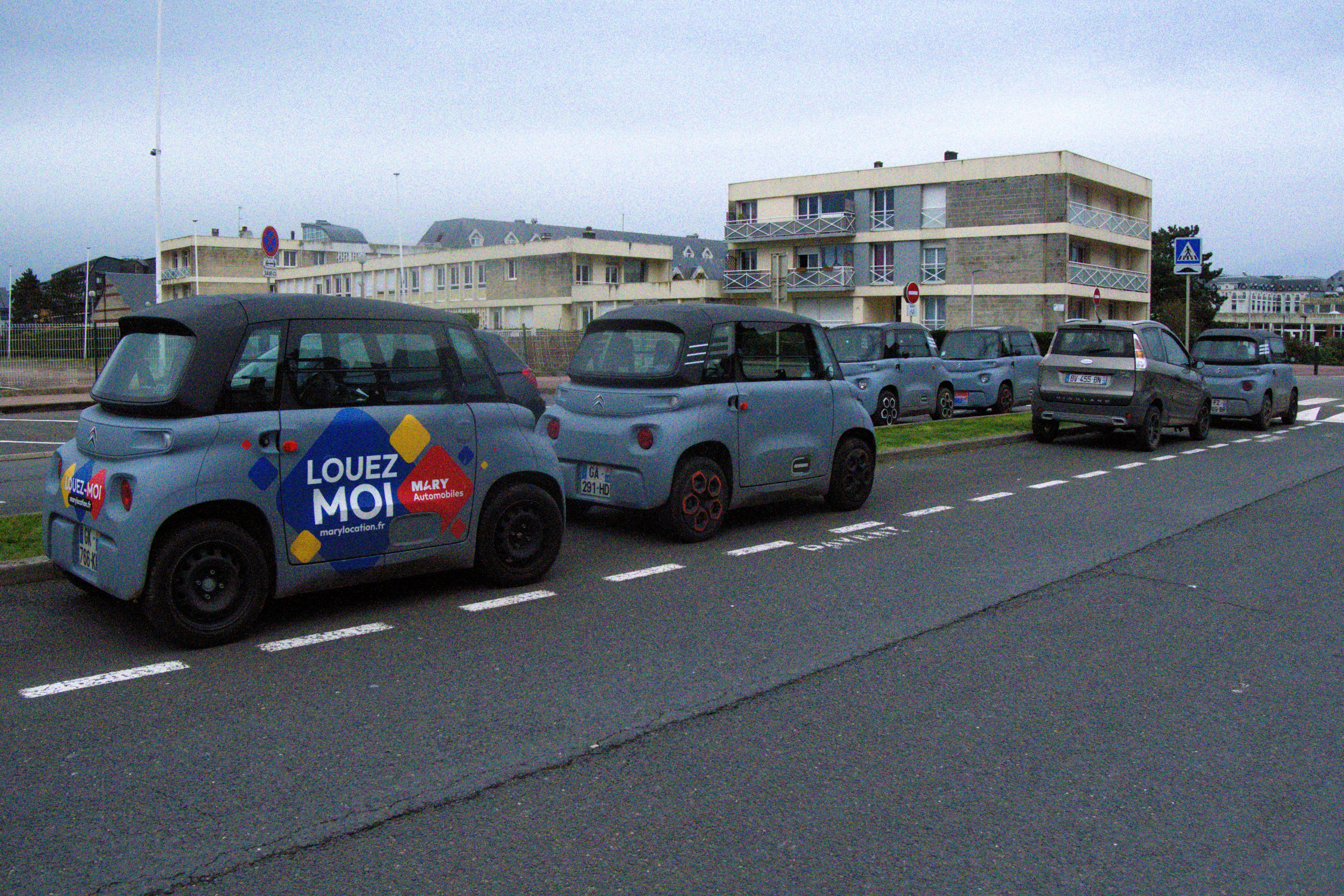 Citroën Amis outside a school in Deauville, France, on 1 December