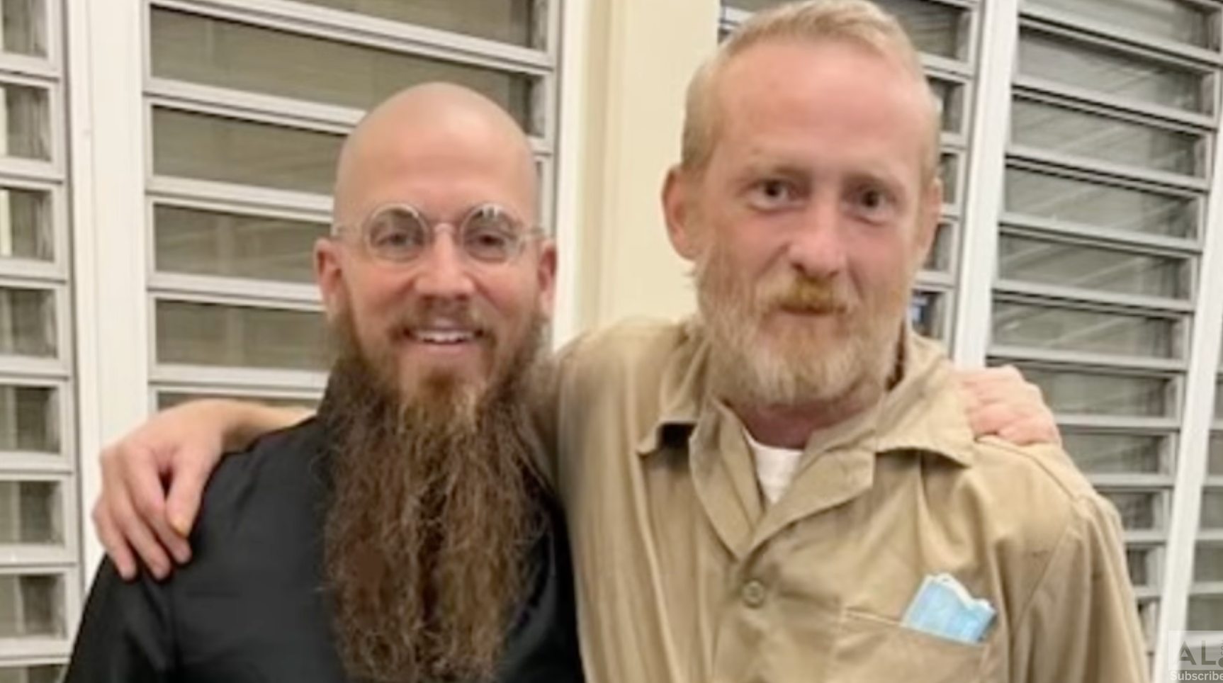 Reverend Jeff Hood, left, attended the execution of Alabama death row prisoner Casey McWhorter in November