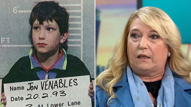 <p>James Bulger’s mother (right) said she was ‘relieved’ her son’s killer Jon Venables (left) had his parole bid rejected</p>