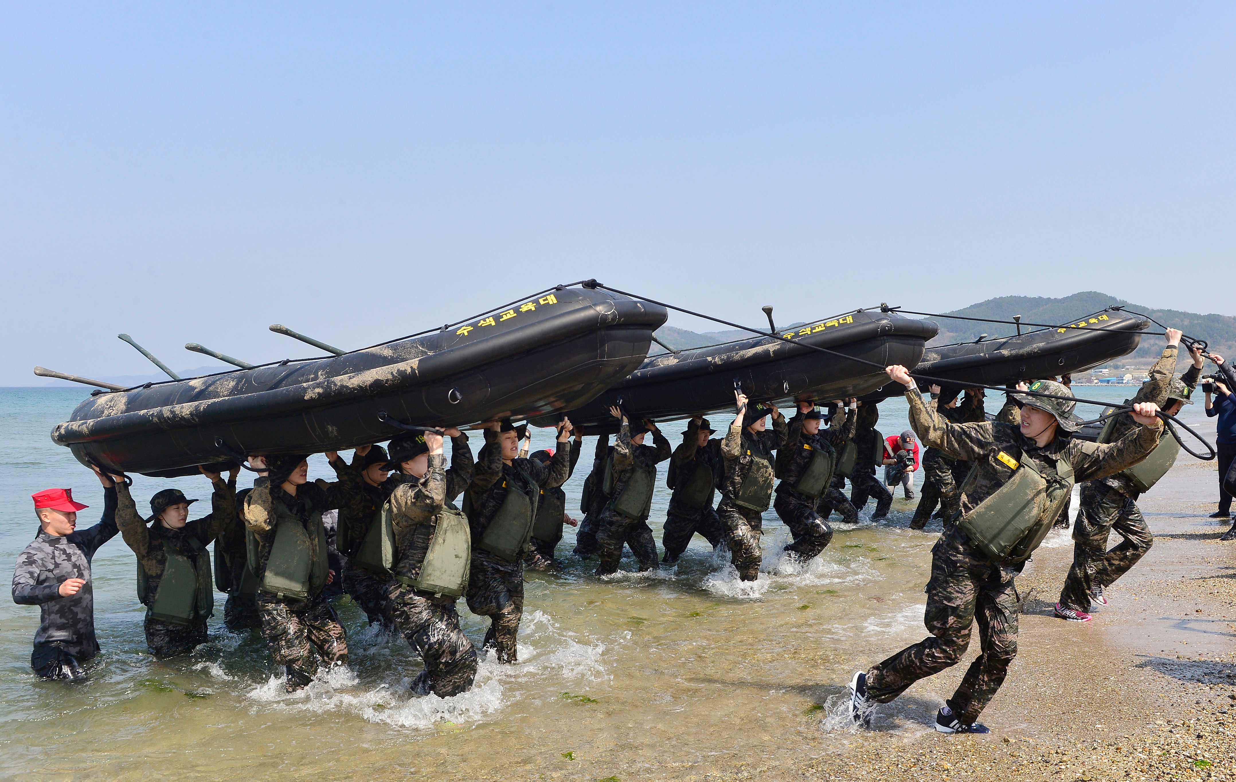 South Korea Athletes Military Training