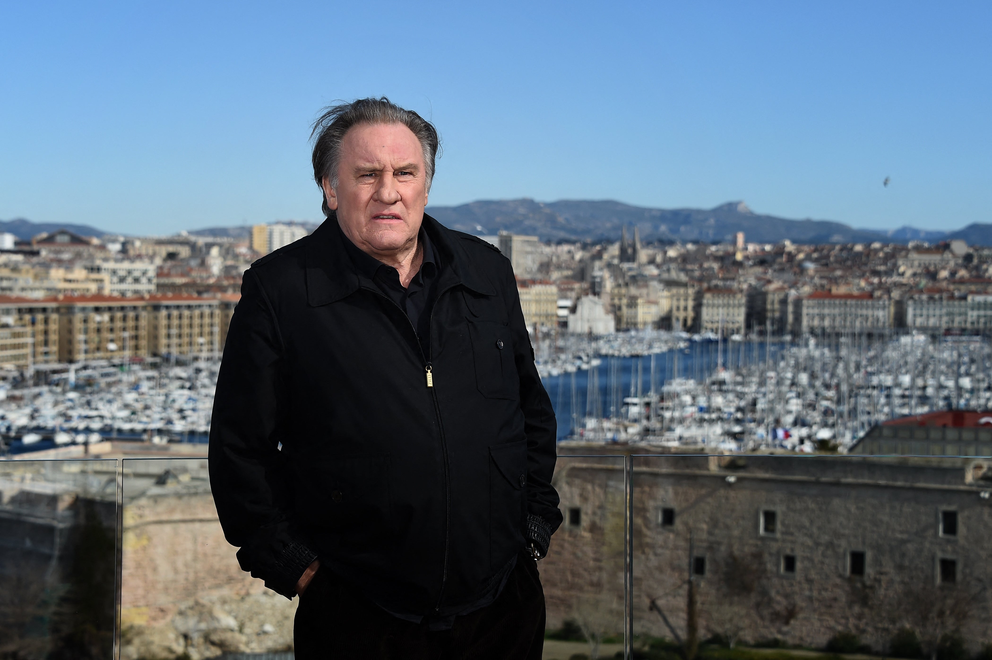 Depardieu promoting Netflix drama Marseille in 2018