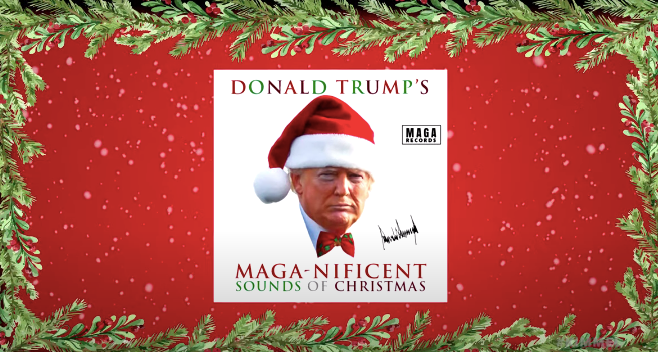 The fake record titled ‘MAGA-nificent sounds of Christmas’