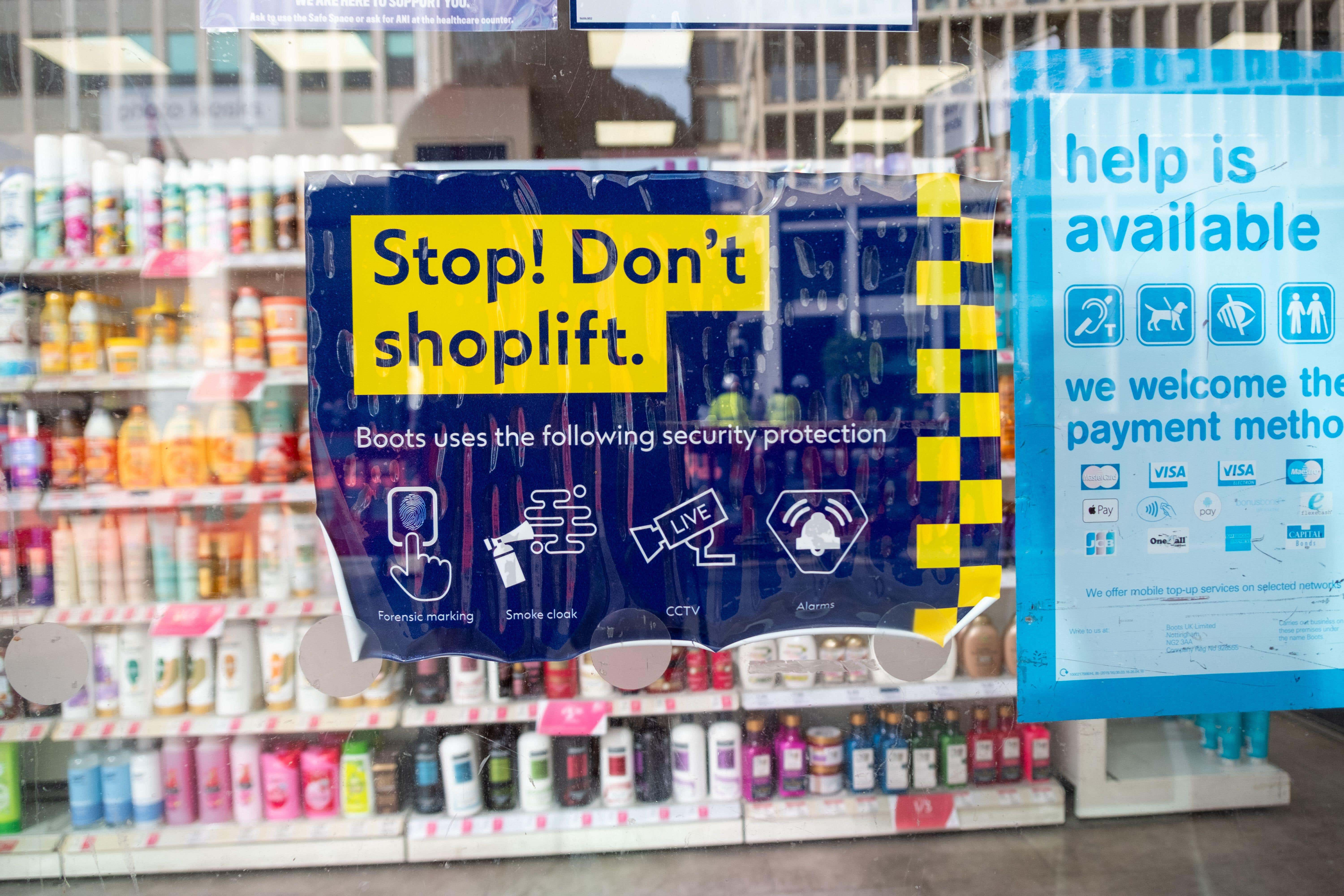 The Federation of Small Businesses found that organised shoplifting is among the most common crimes against small firms (Alamy/PA)