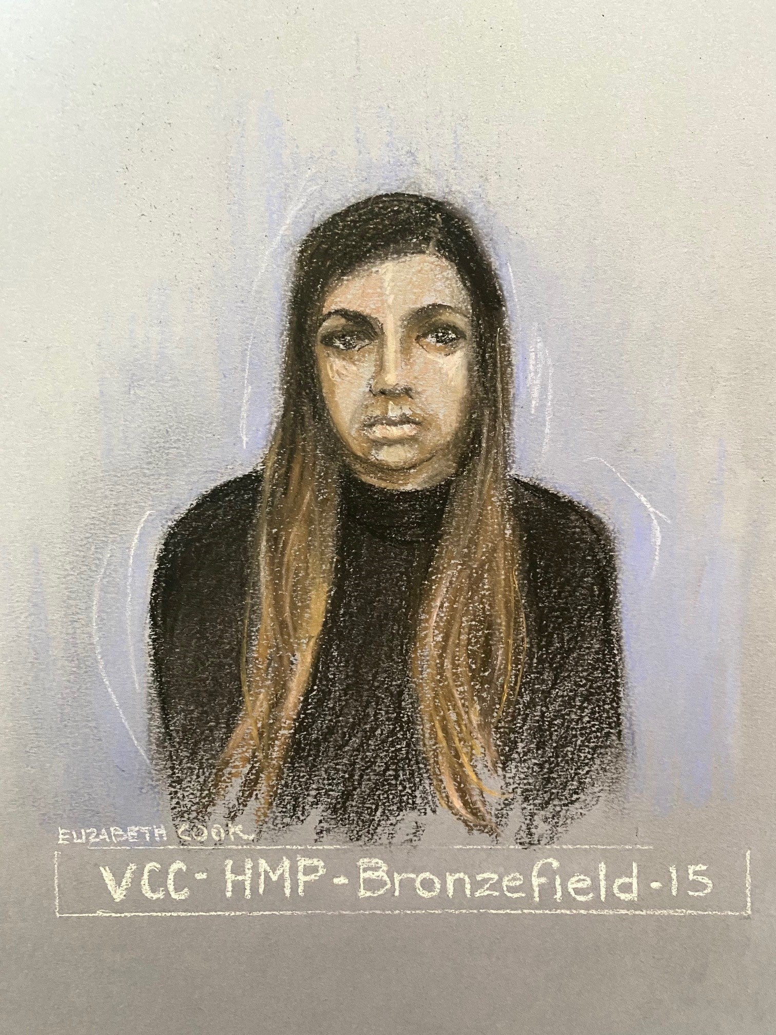 Sara Sharif's stepmother Beinash Batool appearing via video-link, from Bronzefield women's prison in Surrey, at the Old Bailey in London