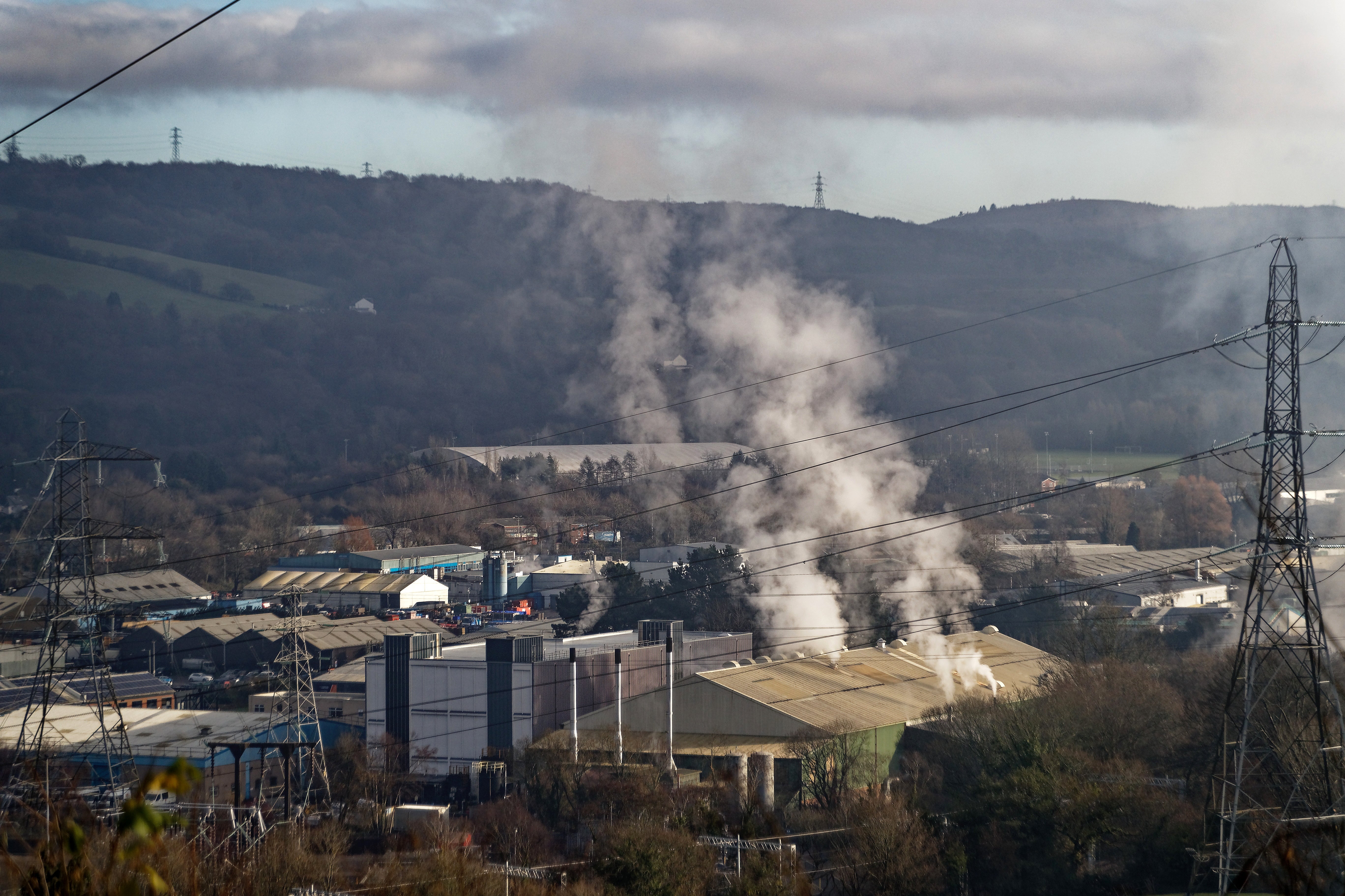 A huge smoke cloud was seen above the burning premises