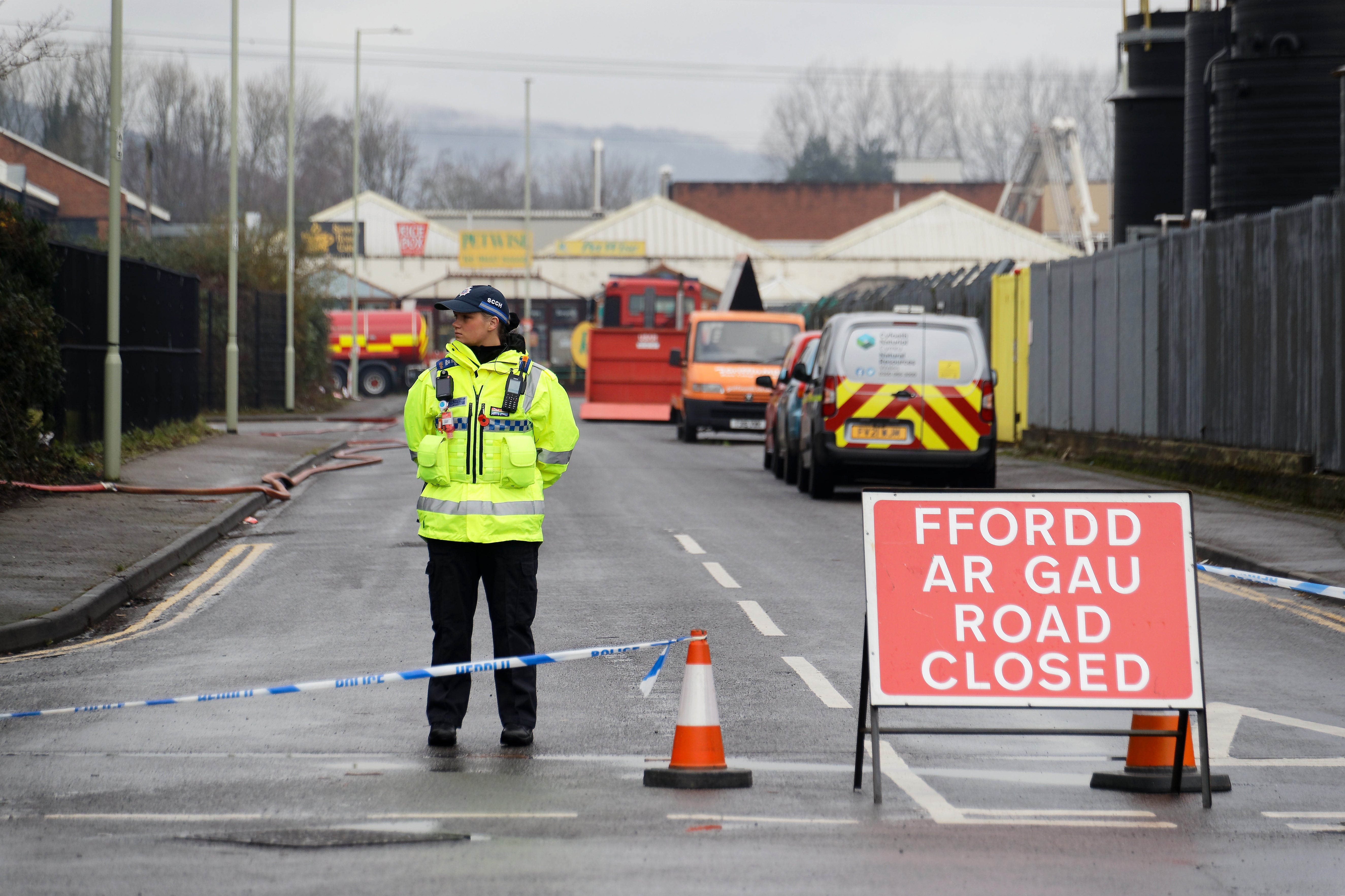 Local roads were closed and severe travel disruptions expected