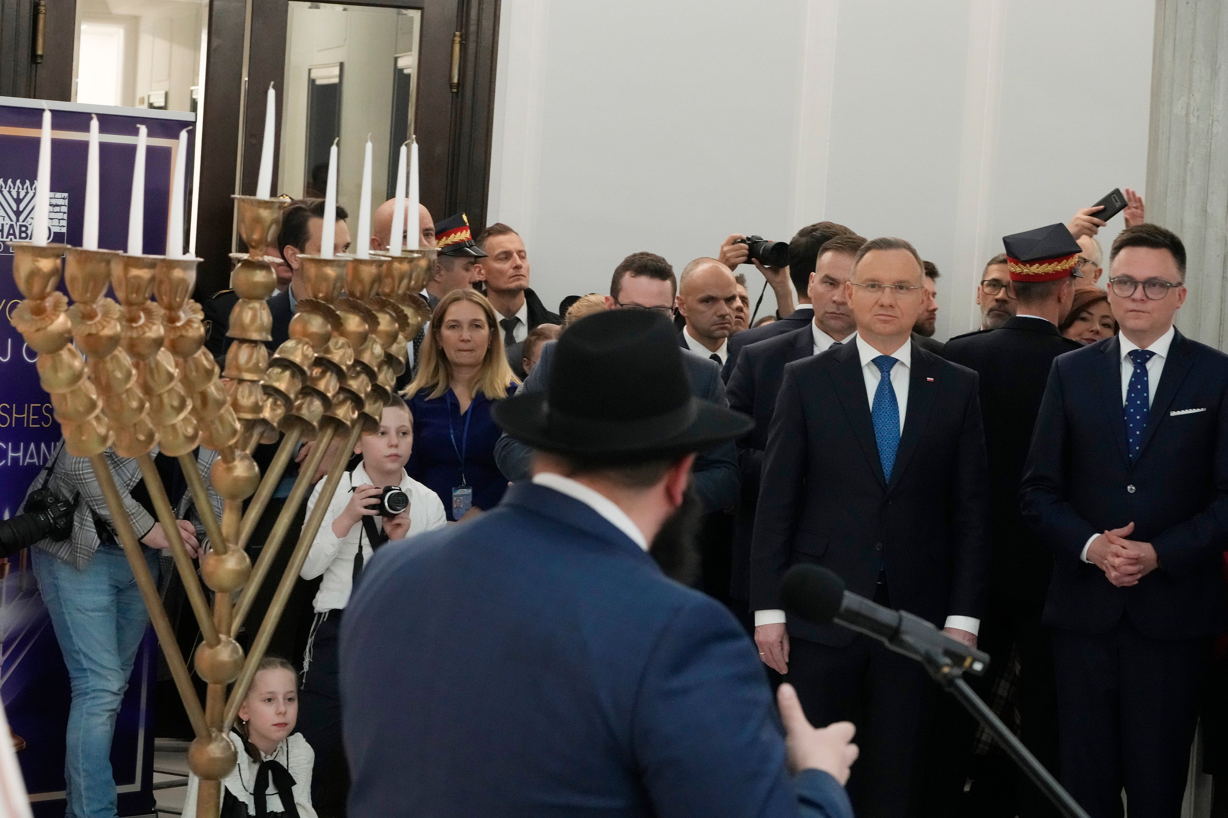 Poland Politics Hanukkah