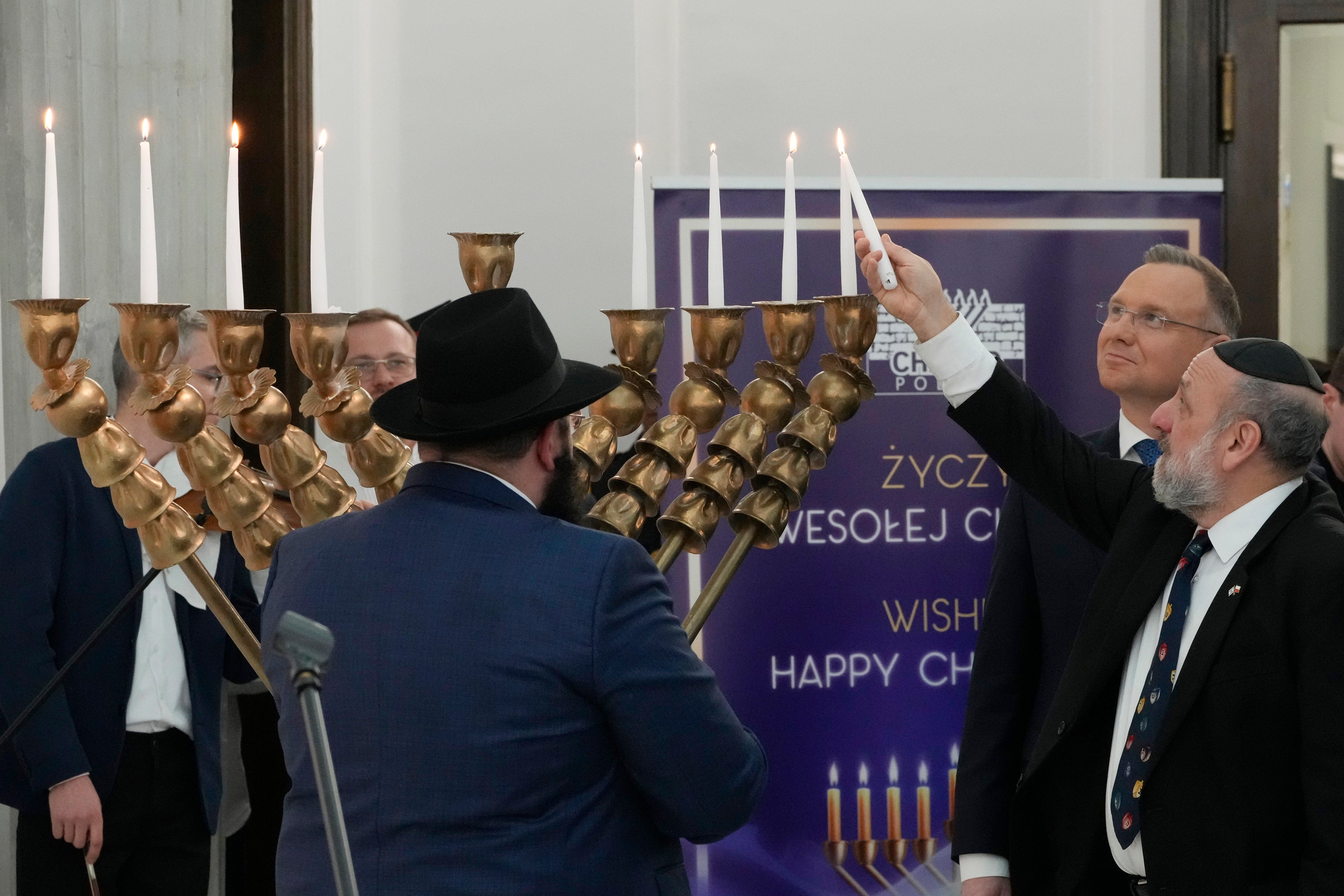 Poland Politics Hanukkah