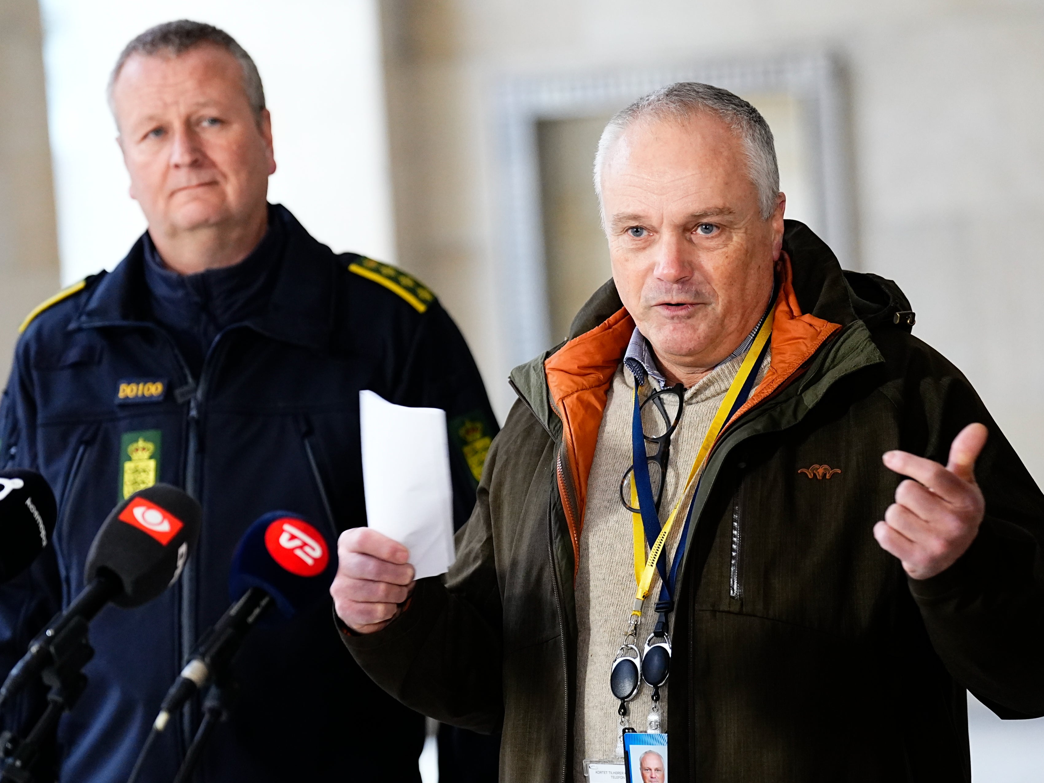 Police chiefs Flemming Drejer and Peter Dahl in Copenhagen